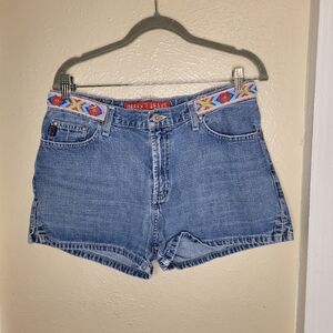 Guess jeans vintage shorts Beaded Belted  Womens Size 30 Western